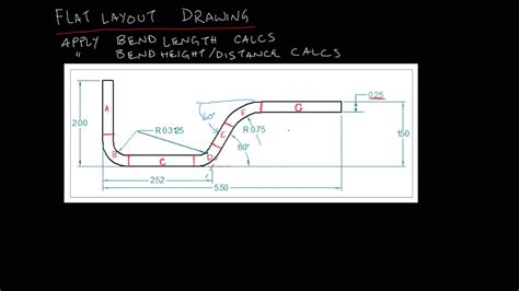 sheet metal flat pattern layout|sheet metal calculator layout.